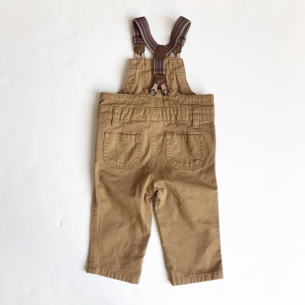 Joe Fresh tan denim overalls EUC 6-12 months - Picture 3 of 3